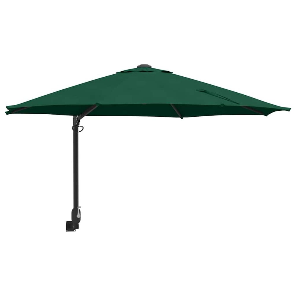 Parasol de jardin 248 x 248 x 148 cm polyester et acier vert
