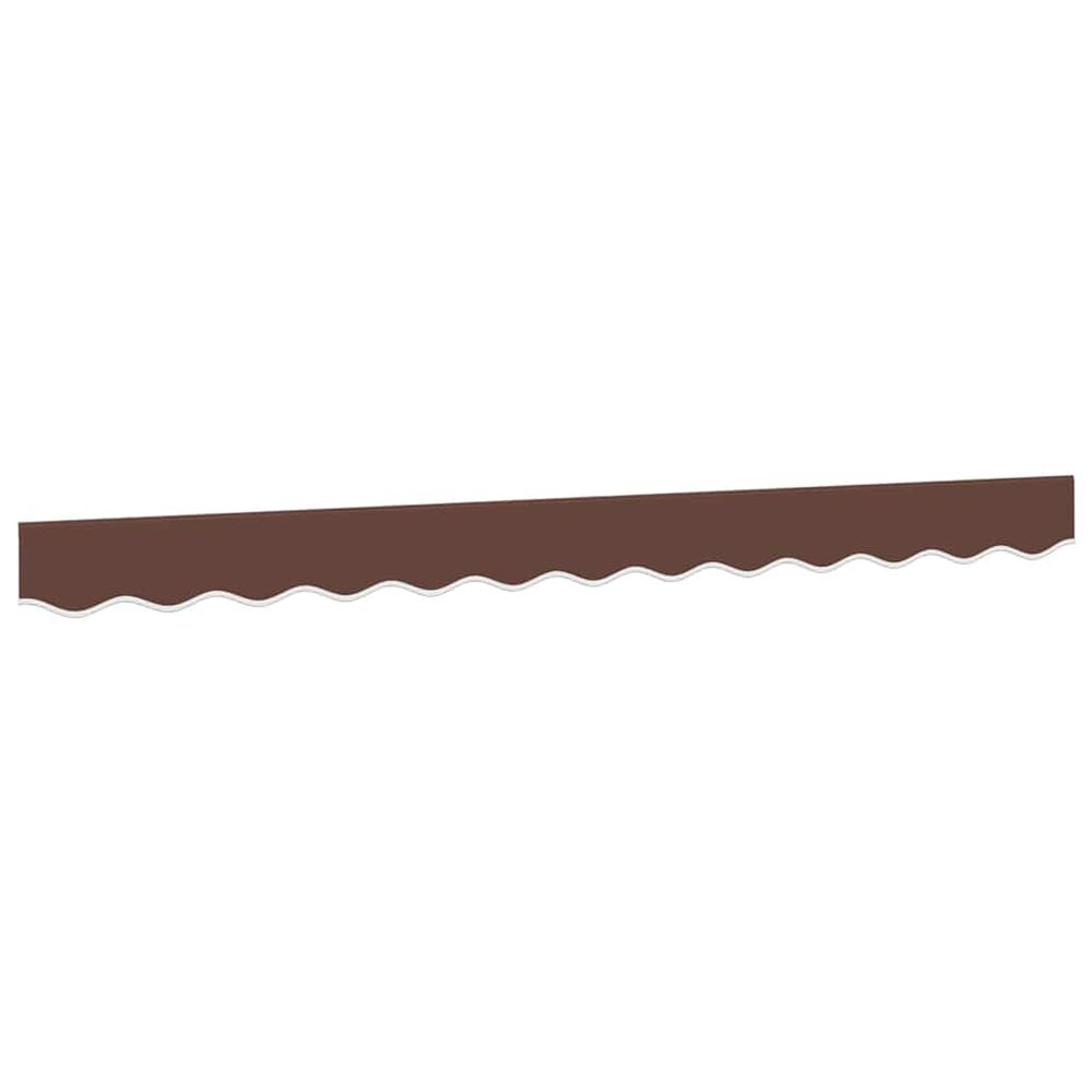Tissu de remplacement de cantonnière d’auvent rayé marron 300cm