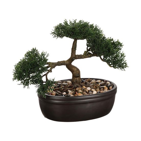 Plante artificielle bonsaï dans un pot en céramique h 23 cm