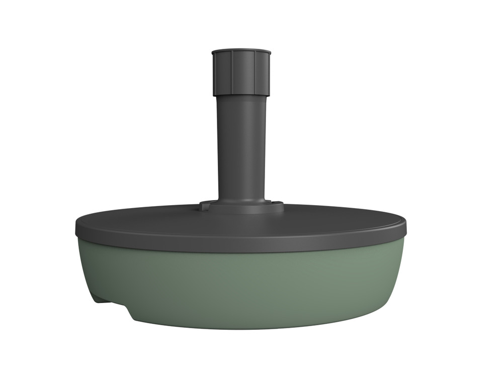 Pied de parasol rond en plastique à remplir 20 l gris foncé/laurier
