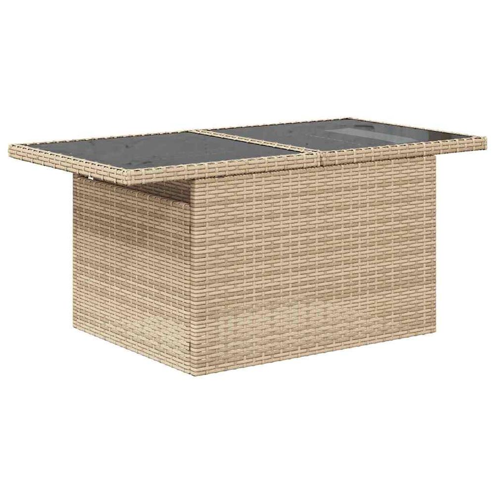 Ensemble de canapé de jardin 9 pc beige et gris clair