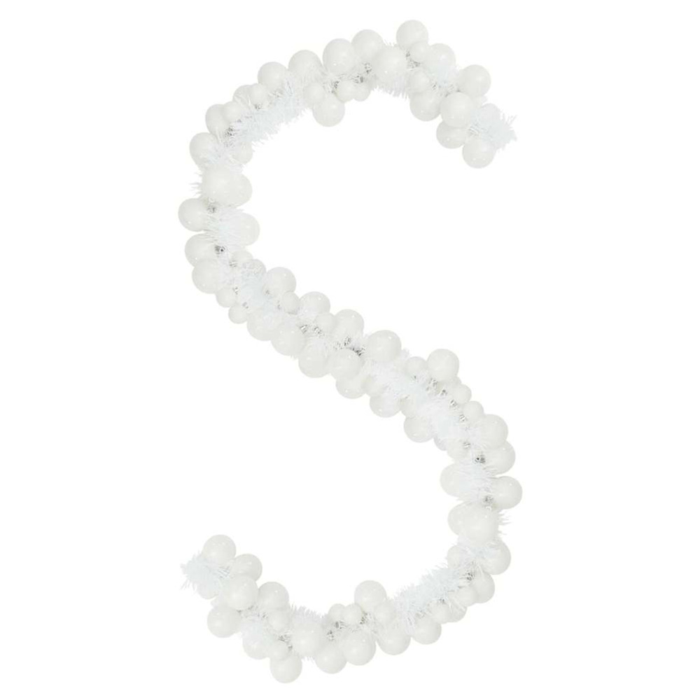 Guirlande de boules de noël blanc 186 cm polystyrène