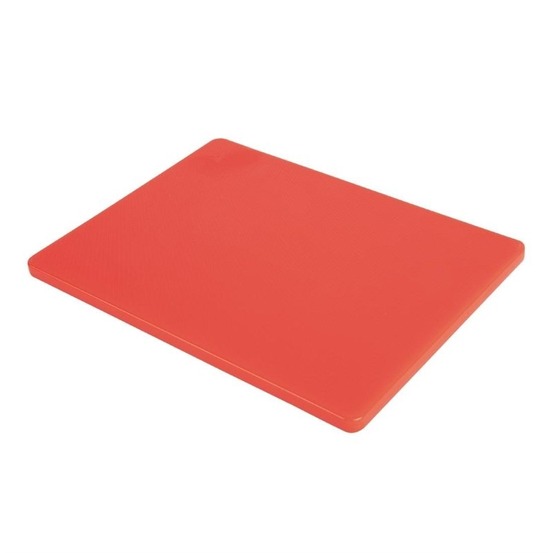 Planche à découper polyéthylène 450 x 300 mm couleur rouge - hygiplas