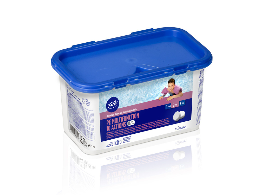 Chlore 10 actions sans acide borique 1 kg