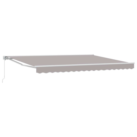 Auvent rétractable manuel gris clair 4,5 × 3,5 m