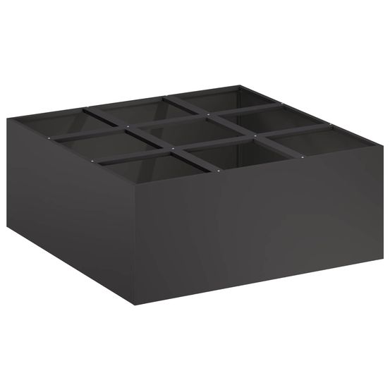 Cache-pot de jardin noir 100 x 100 x 50 cm acier laminé à froid