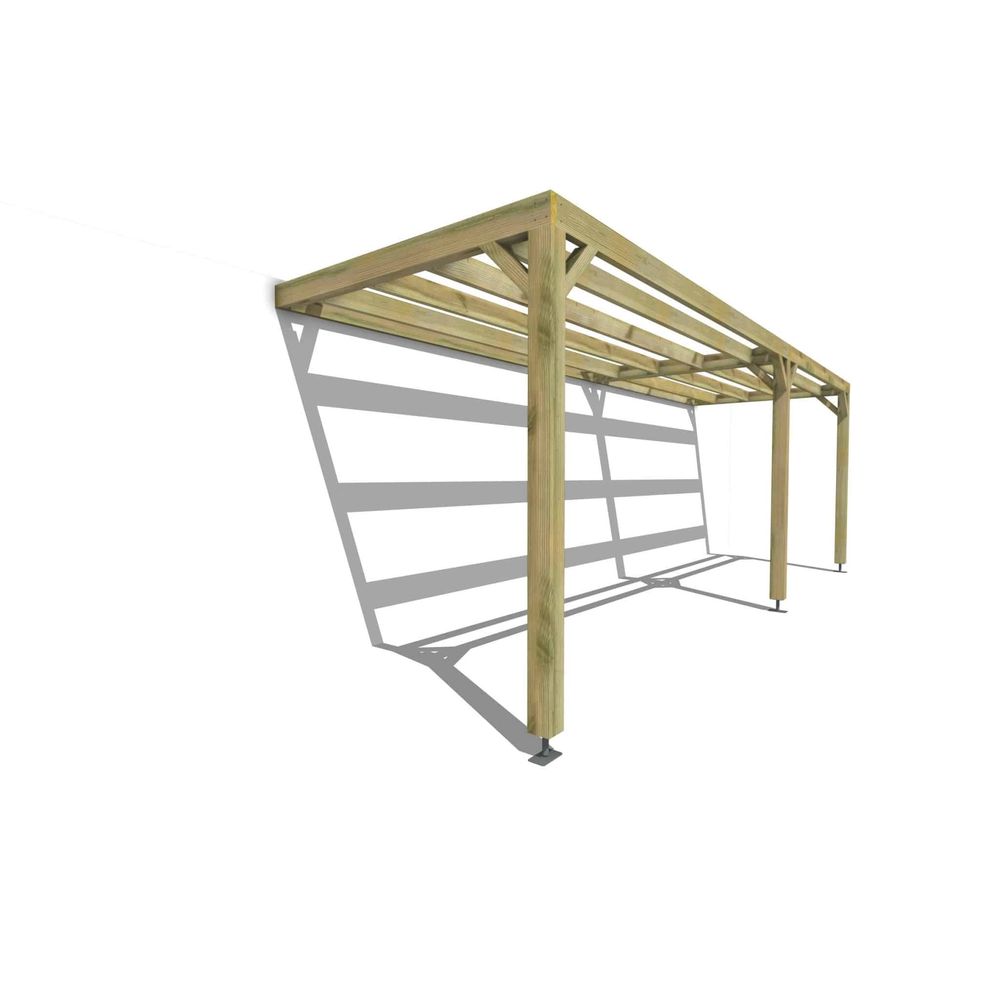 Pergola bois • 7m x 2m • adossée • sens largeur • livraison comprise