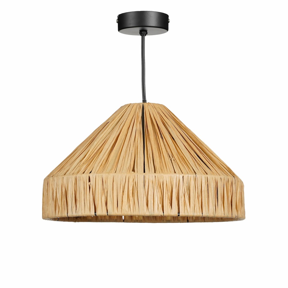 Mica decorations - suspension en raphia marron clair d30