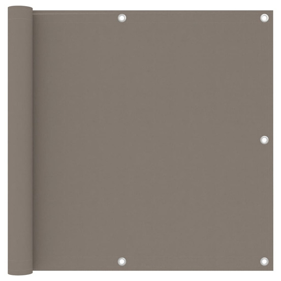 Écran de balcon taupe 90x500 cm tissu oxford