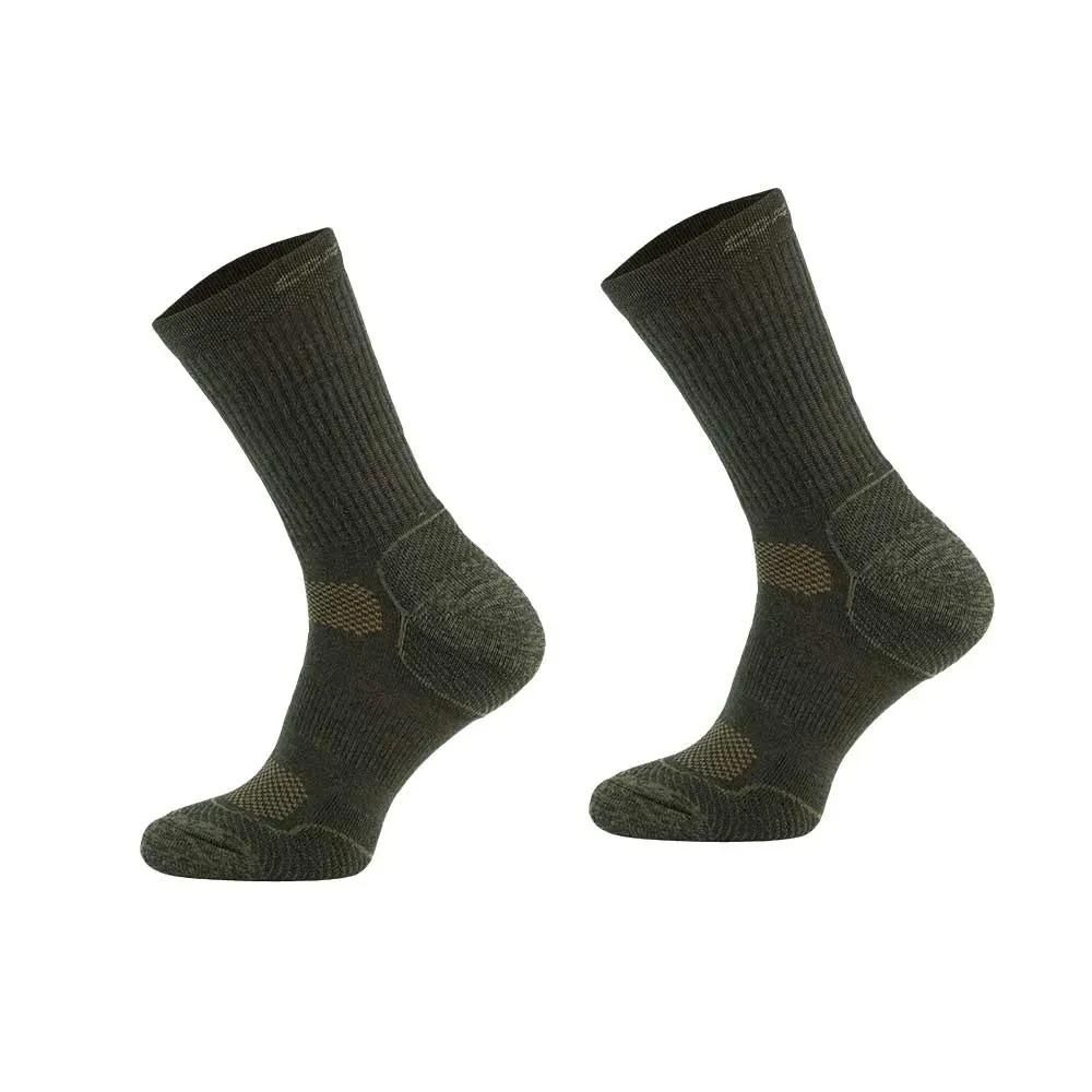 Chaussettes mérino performances kaki 50% laine - multimatière