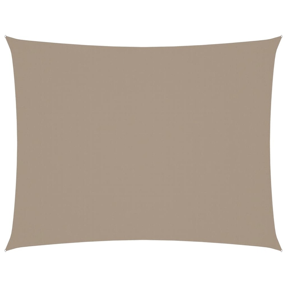 Voile de parasol tissu oxford rectangulaire 4x6 m taupe