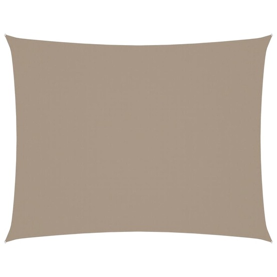 Voile de parasol tissu oxford rectangulaire 4x6 m taupe