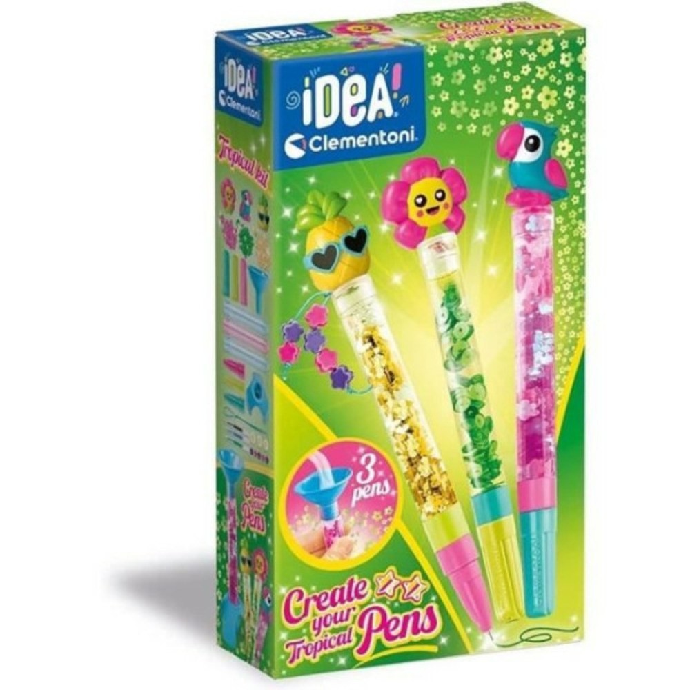 - créer tes stylos - mini atelier des stylos - theme tropical - 3 a créer - des 6ans
