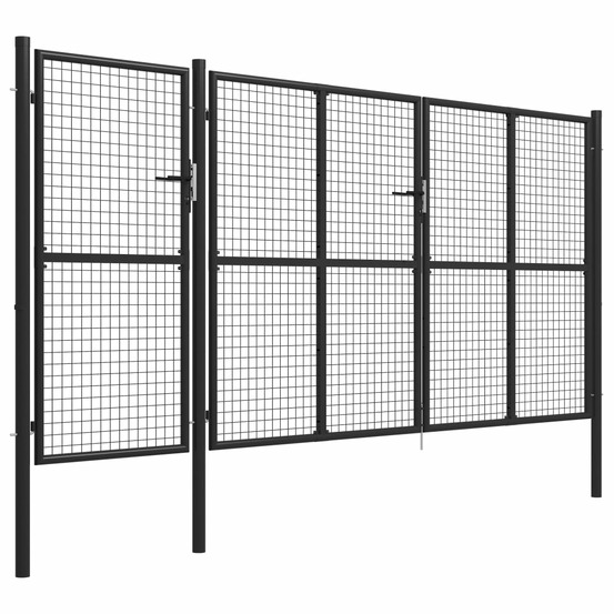 Portail de jardin acier 400 x 150 cm anthracite