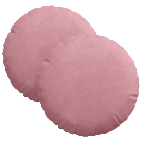 Coussins de siège 2 pcs rose ø 40 x 13 cm velours