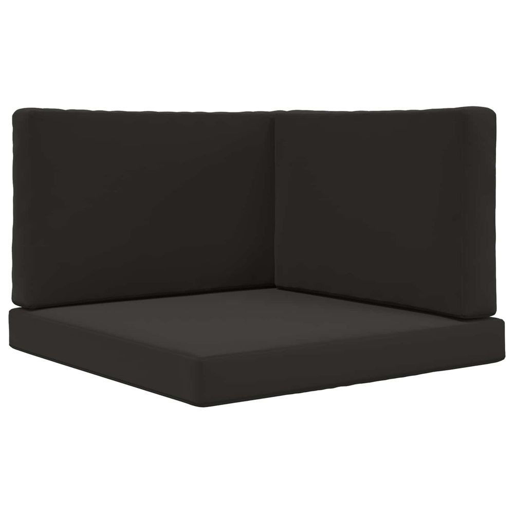 Coussin de canapé d'extérieur polyester noir 80 x 80 cm