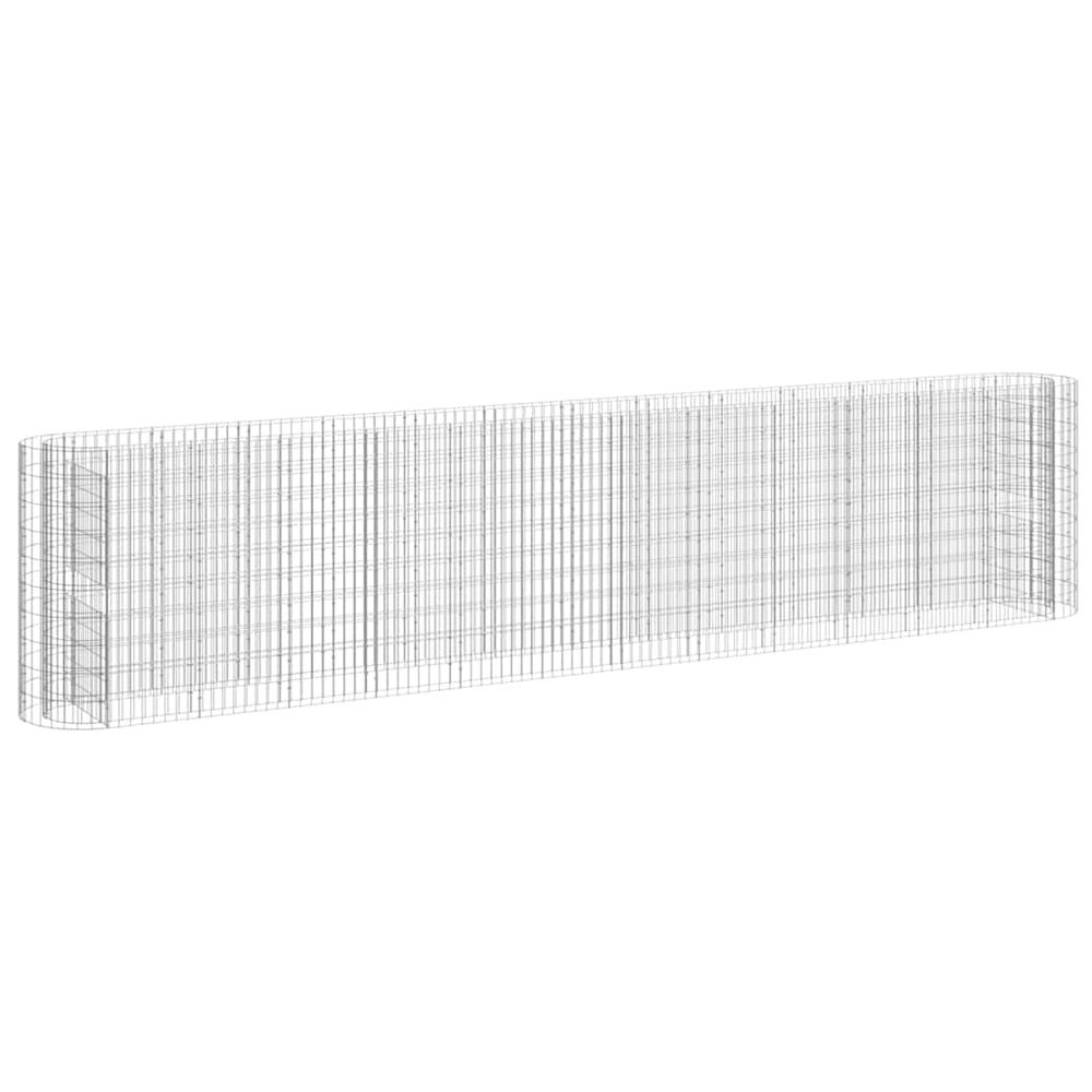 Lit surélevé à gabion fer galvanisé 470x50x100 cm