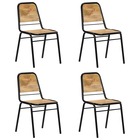 Chaises de salle à manger 4 pcs bois solide de manguier