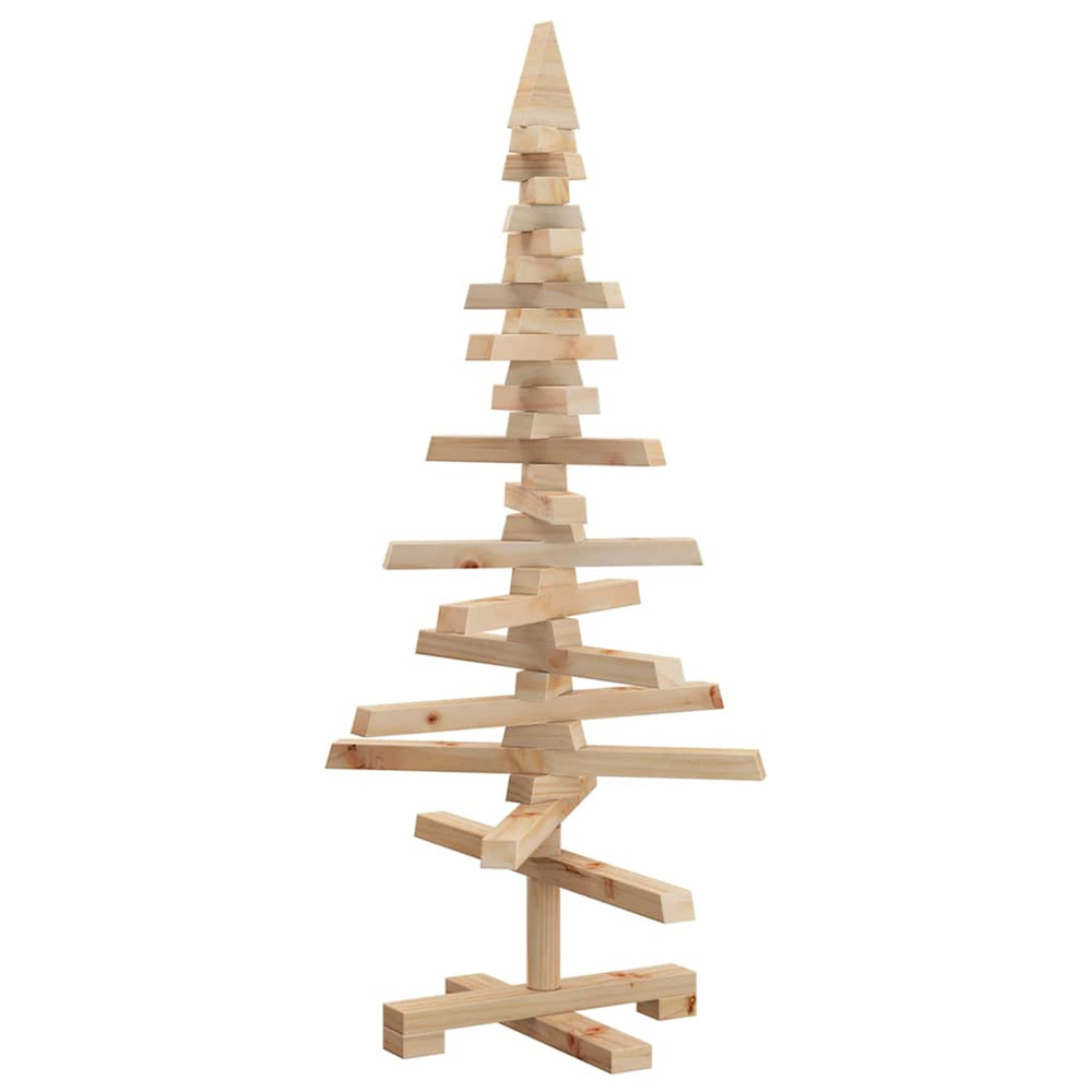 Arbre de noël en bois pour décoration 90 cm bois massif de pin