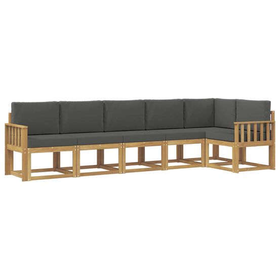 Ensemble de canapés d'extérieur 6 pc blanc et anthracite
