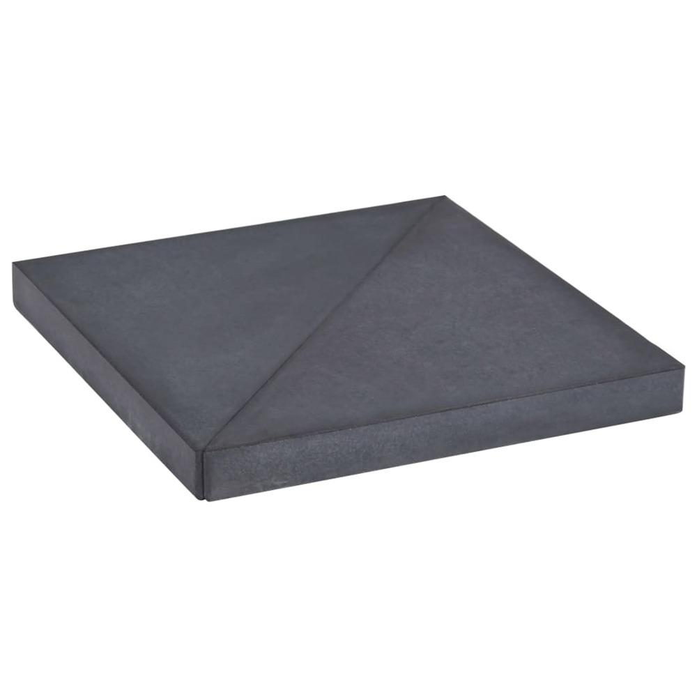 Plaque de poids de parasol noir granite carré 15 kg