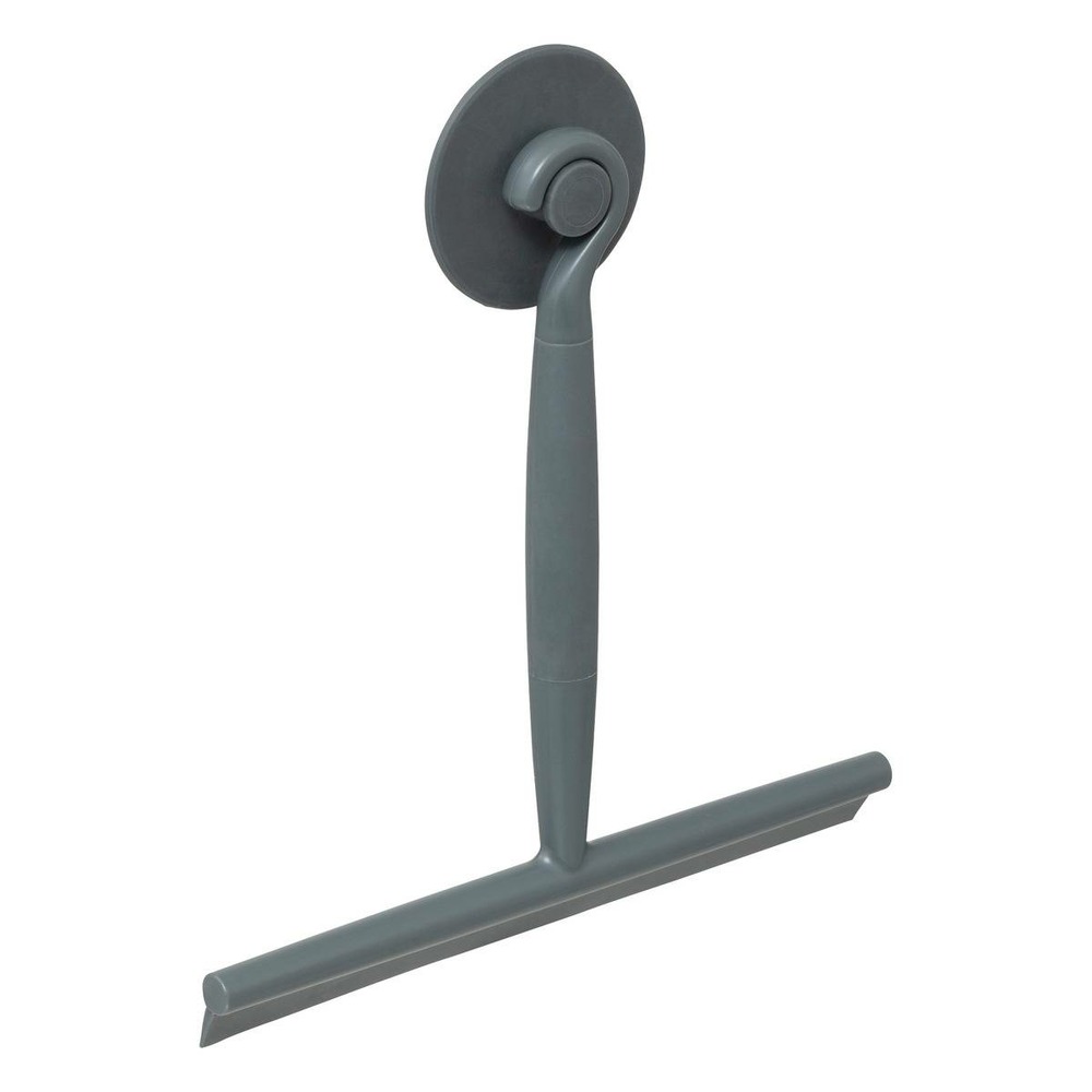 5five - raclette à vitres avec ventouse en plastique gris 23x22cm