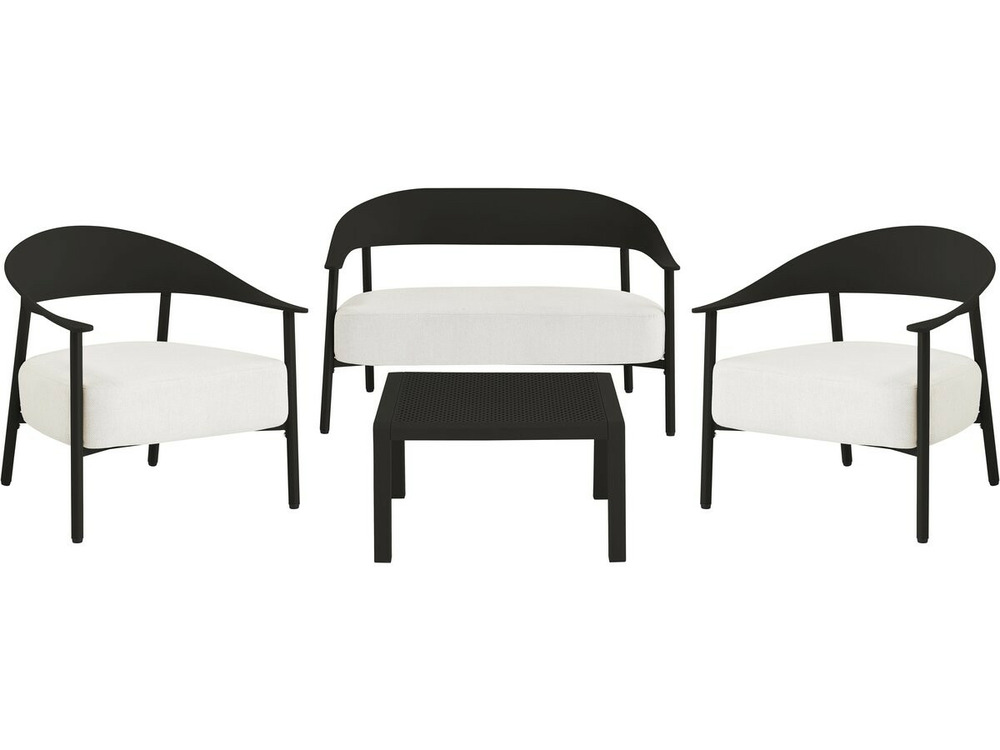 Salon de jardin en métal et plastique 