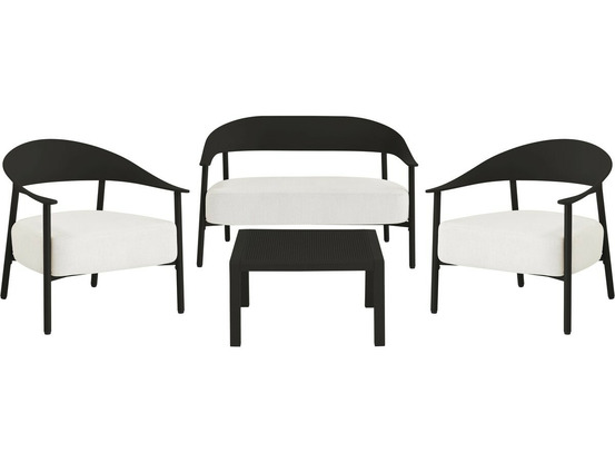 Salon de jardin en métal et plastique