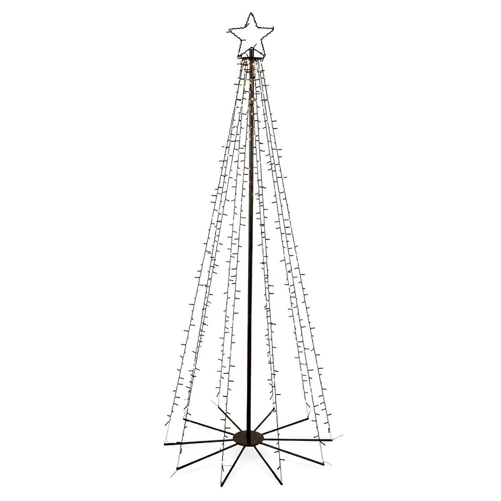 Figurine lumineuse de noël melude129/0058 h185x75cm - noir