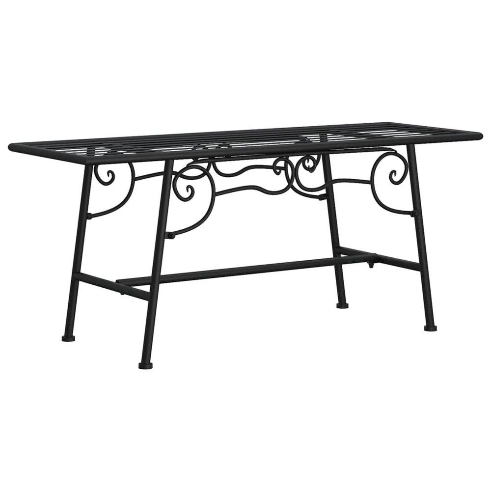 Banc tour d'arbre 110 cm noir acier