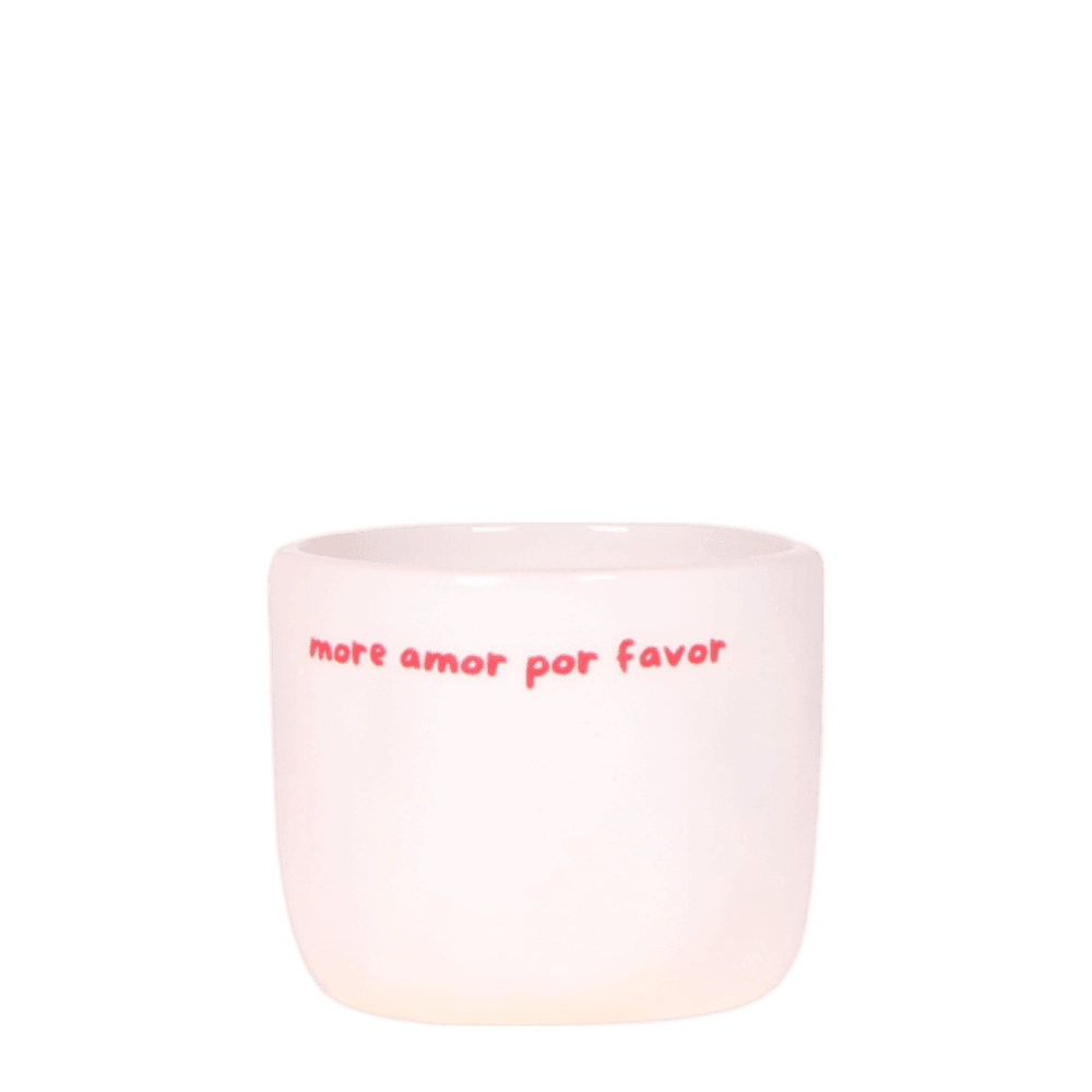Cache-pot more amor por favor blanc - ø6 cm