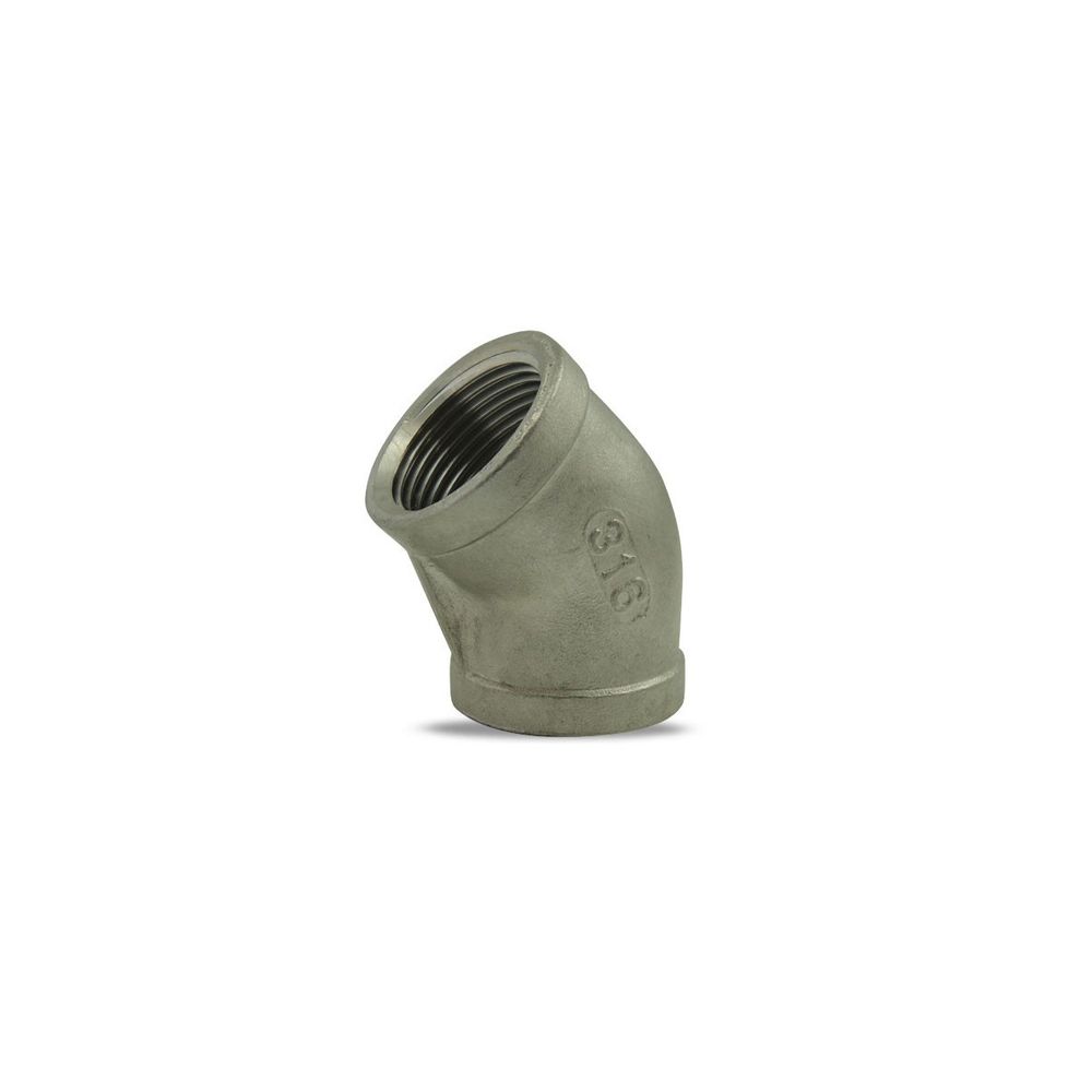 Coude 45° femelle / femelle en inox 316 - 1''1/2