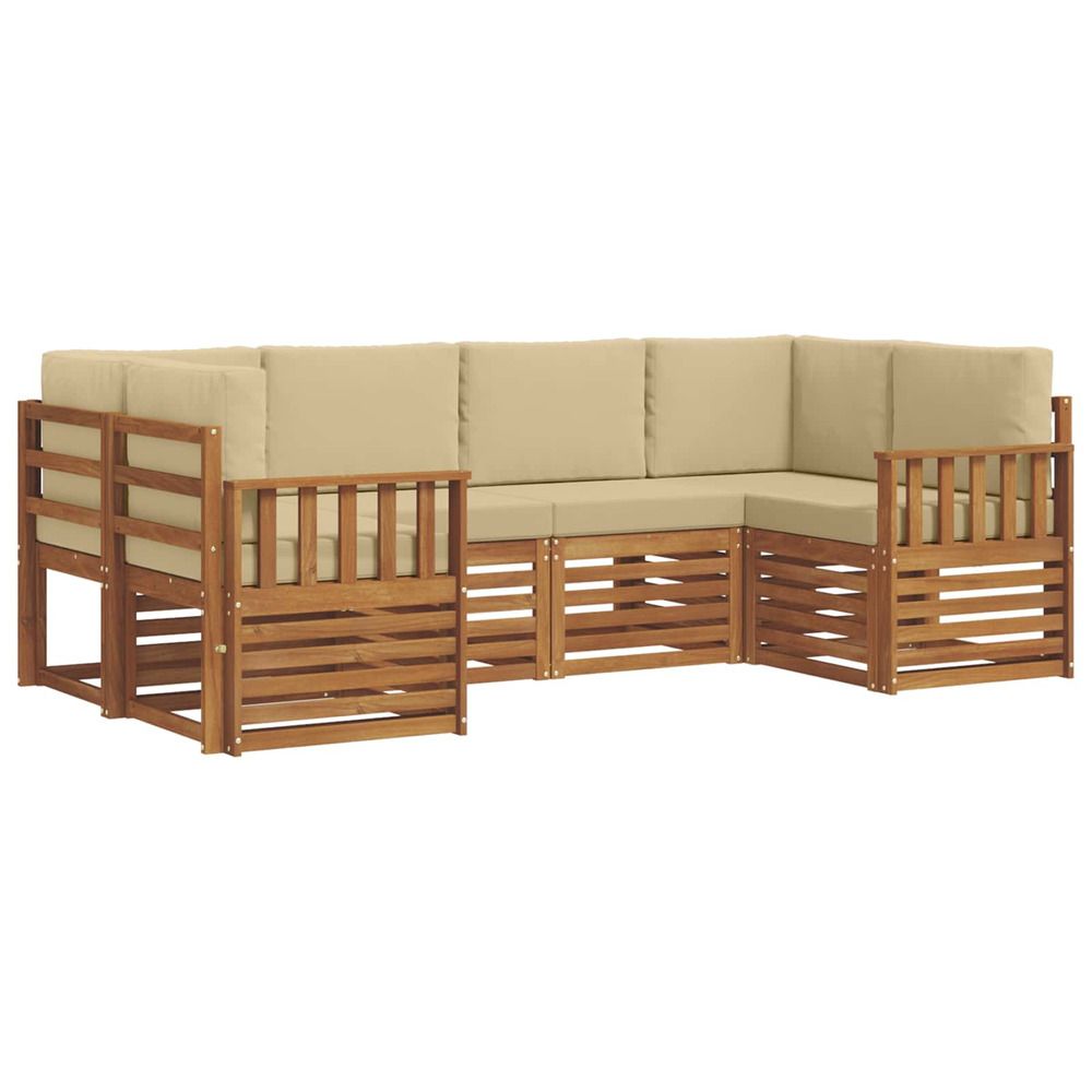 Ensemble de canapés d'extérieur 6 pc naturel