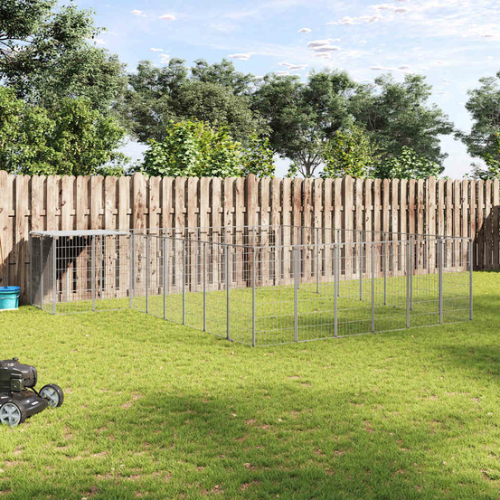 Chenil argenté 15,73 m² acier