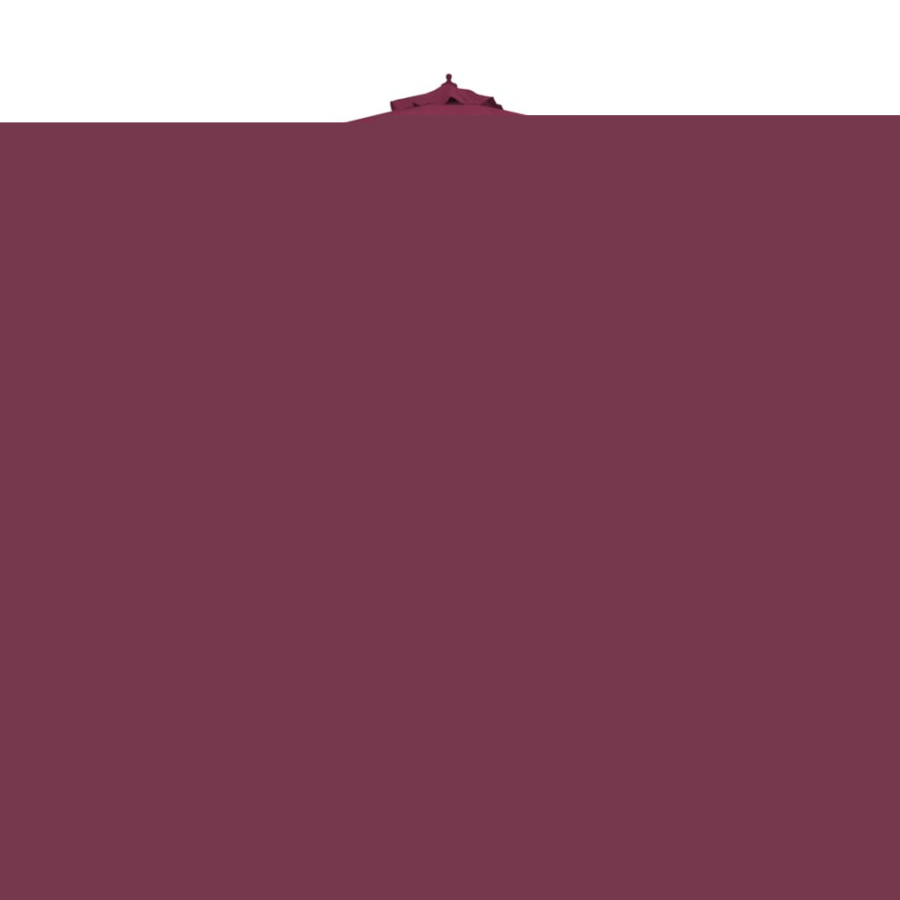Parasol d'extérieur avec mât en bois 300 cm rouge bordeaux