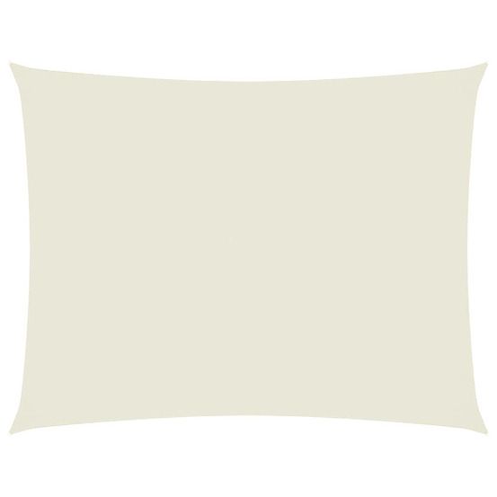 Voile de parasol tissu oxford rectangulaire 3x4 m crème