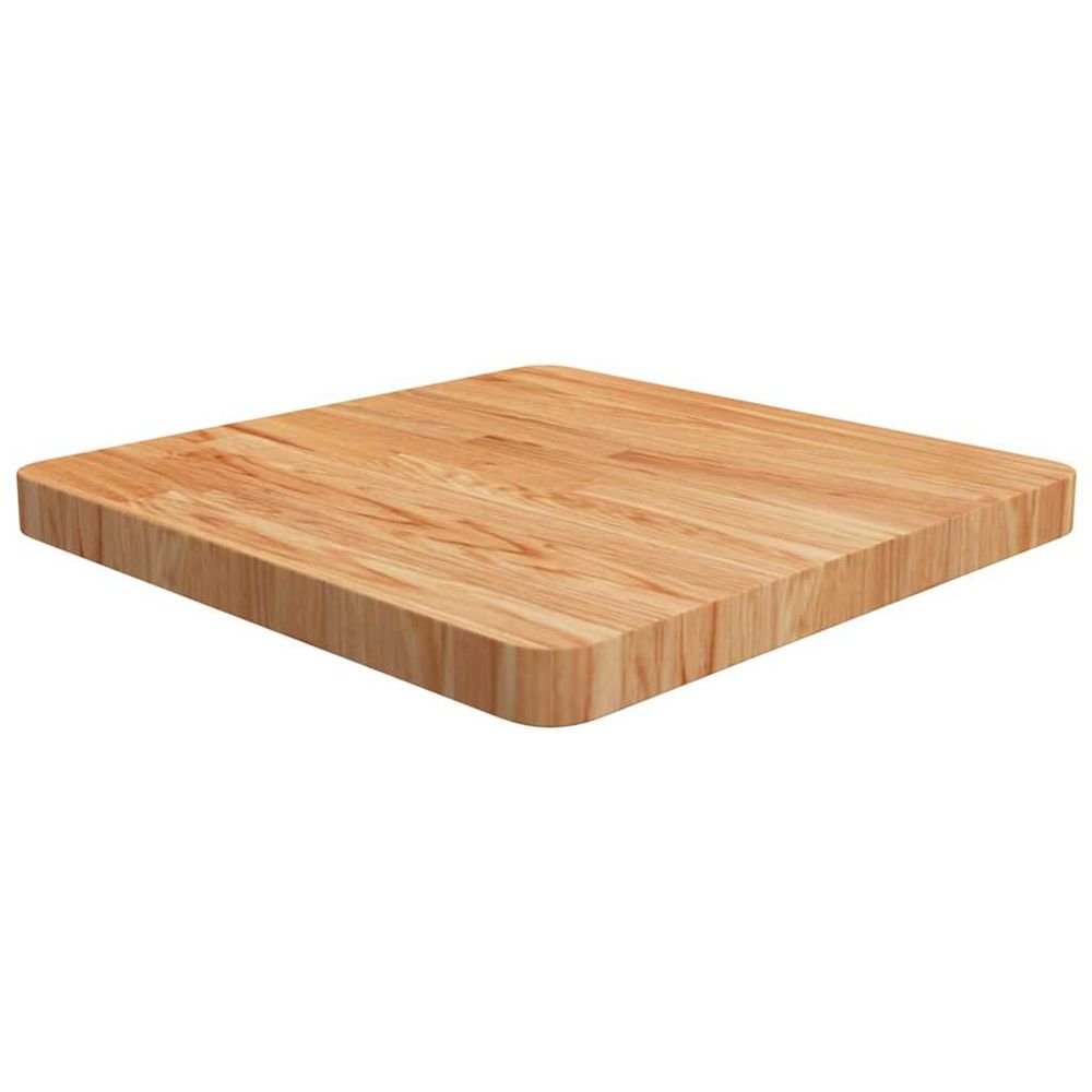 Dessus de table carré marron clair 50x50x4 cm bois chêne traité