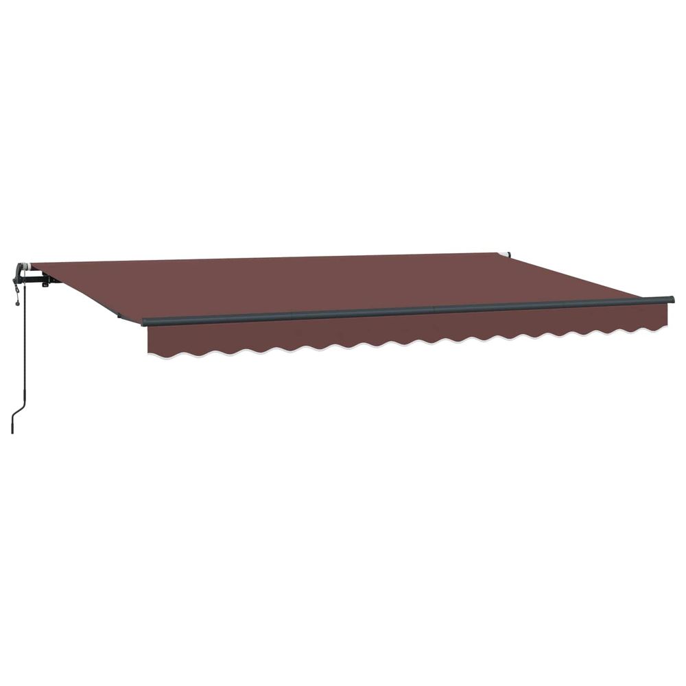 Auvent rétractable marron 400 x 200 cm tissu