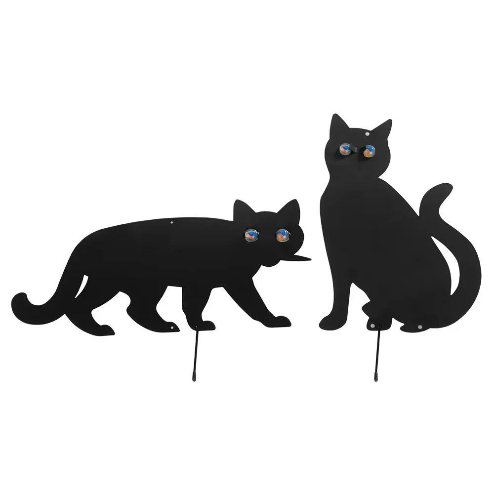 Épouvantails chats pour potager lot de 2