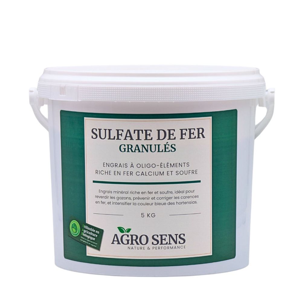 Sulfate de fer granulés - agro sens - seau 5 kg