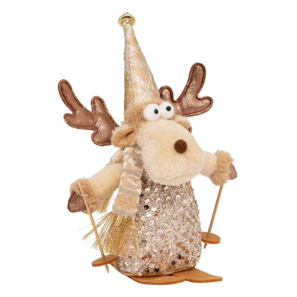 Personnage de noël sur skis