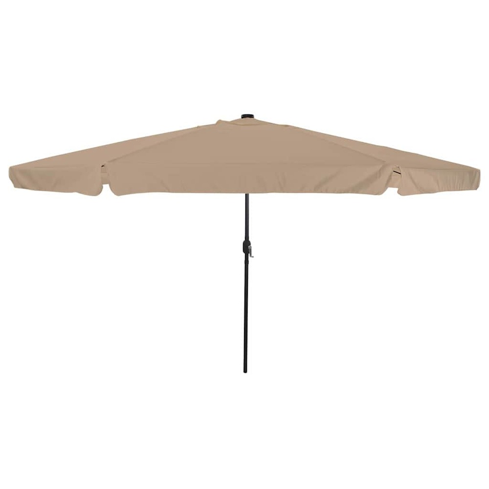 Parasol de jardin taupe 395 x 395 x 245 cm polyester