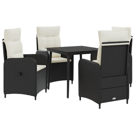 Ensemble de tables basses 5 pc noir et blanc crème