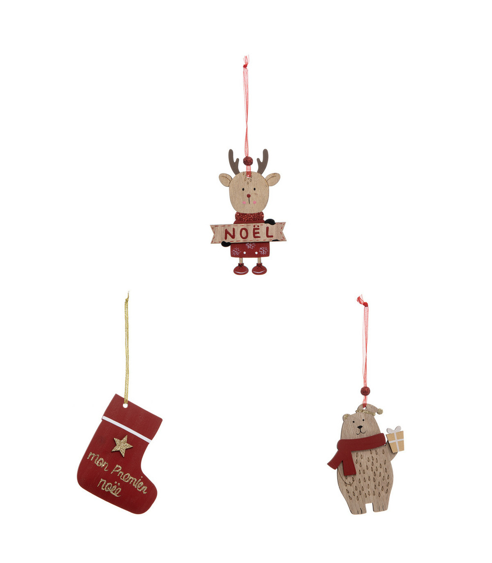 Sujet de noël en bois kit 3 pièces mon premier noël