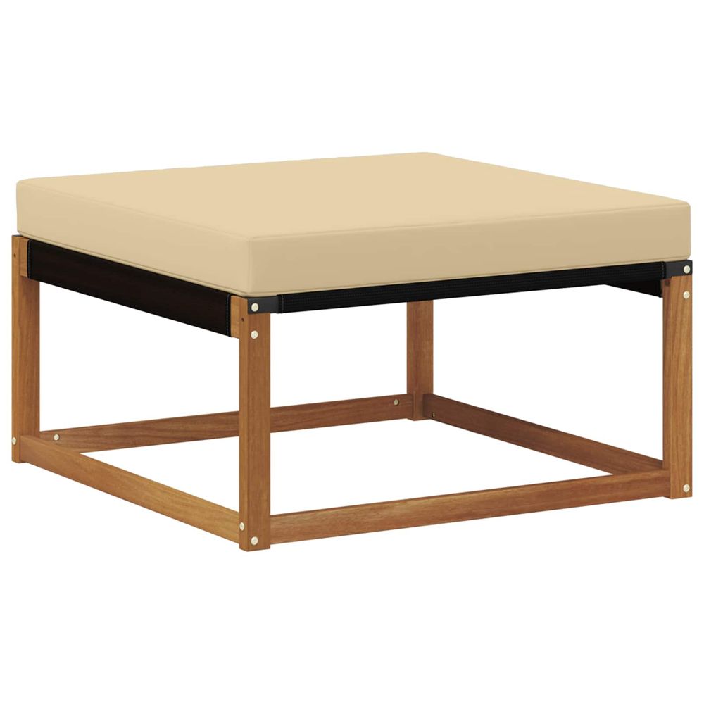 Hocker d'extérieur bois d'acacia massif naturel