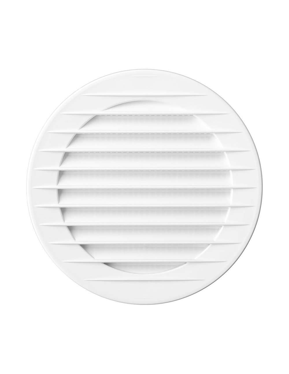 Grille aération ronde abs blanche ventilation encastrée avec moustiquaire - edm