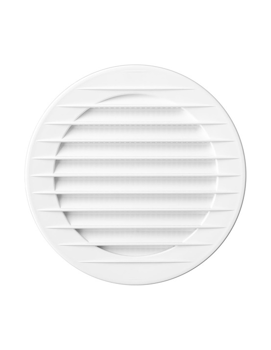 Grille aération ronde abs blanche ventilation encastrée avec moustiquaire - edm