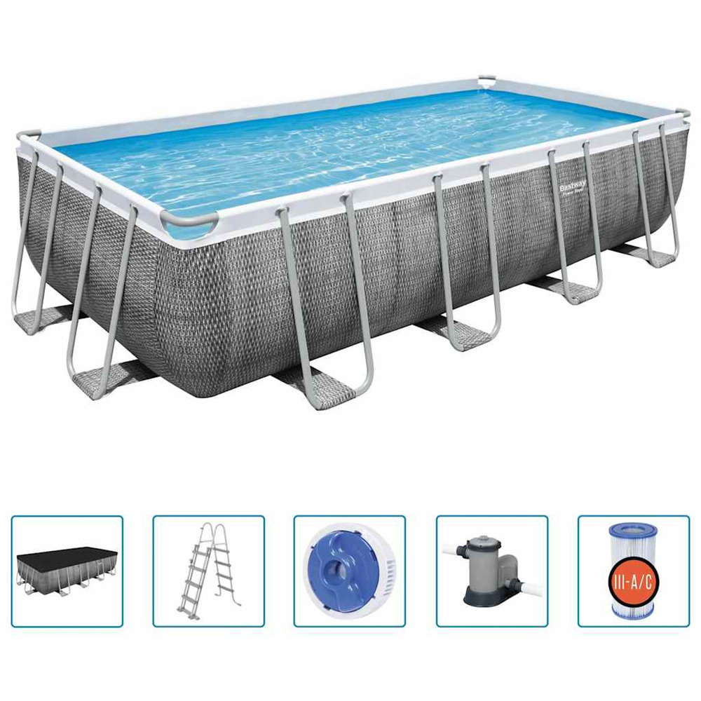 Ensemble de piscine power steel rectangulaire 549x274x122 cm