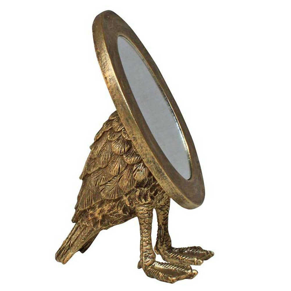 Miroir à poser ovale pied palmés chehoma 20x13cm