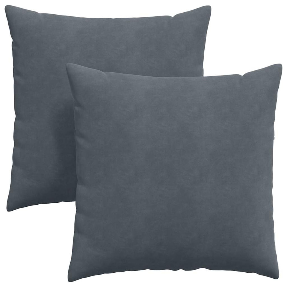 Coussins de canapé 2 pcs gris foncé 80 x 80 cm